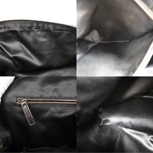 Yves Saint Laurent Dark Brown Leather Bag with Gold Accents - Picture 12 of 14